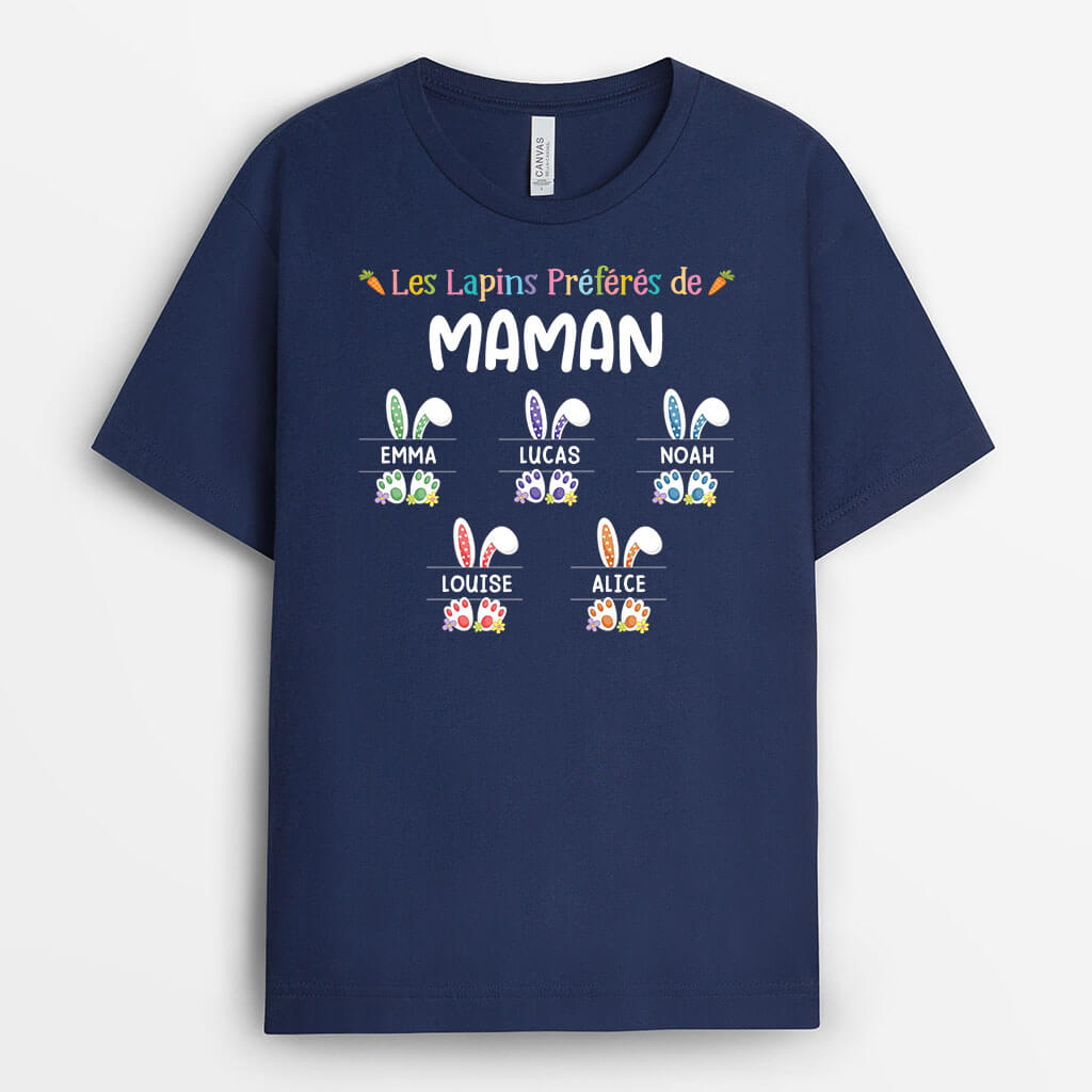 2046AFR1 t shirt les lapins preferes de maman personnalise_2