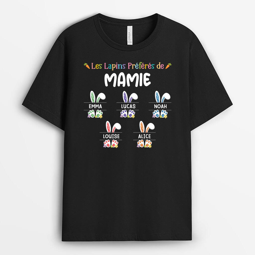 Les Lapins Préférés de Maman - Cadeau Personnalisé | T-shirt Pour Pâques