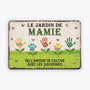 2053EFR1 toile le jardin de mamie empreintes personnalisee