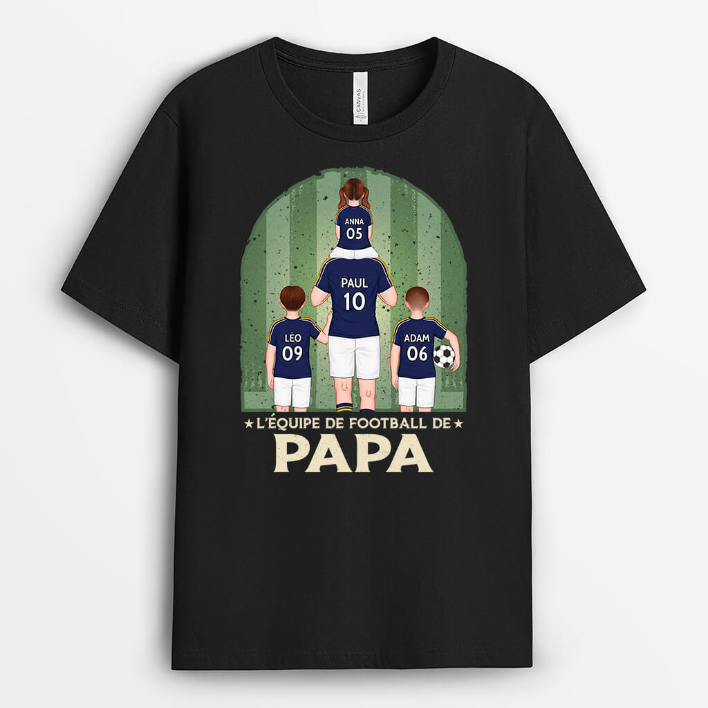 L'Équipe De Football De Papa - Cadeau Personnalisé | T-shirt Pour Homme