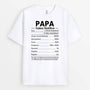 2094AFR1 t shirt informations nutritionnelles pour maman papa personnalise
