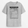 2094AFR2 t shirt informations nutritionnelles pour maman papa personnalise