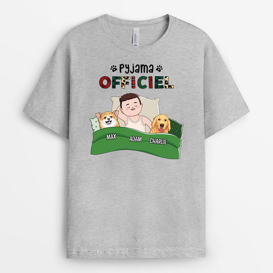 2095AFR1 t shirt pyjama officiel version chien personnalise_2