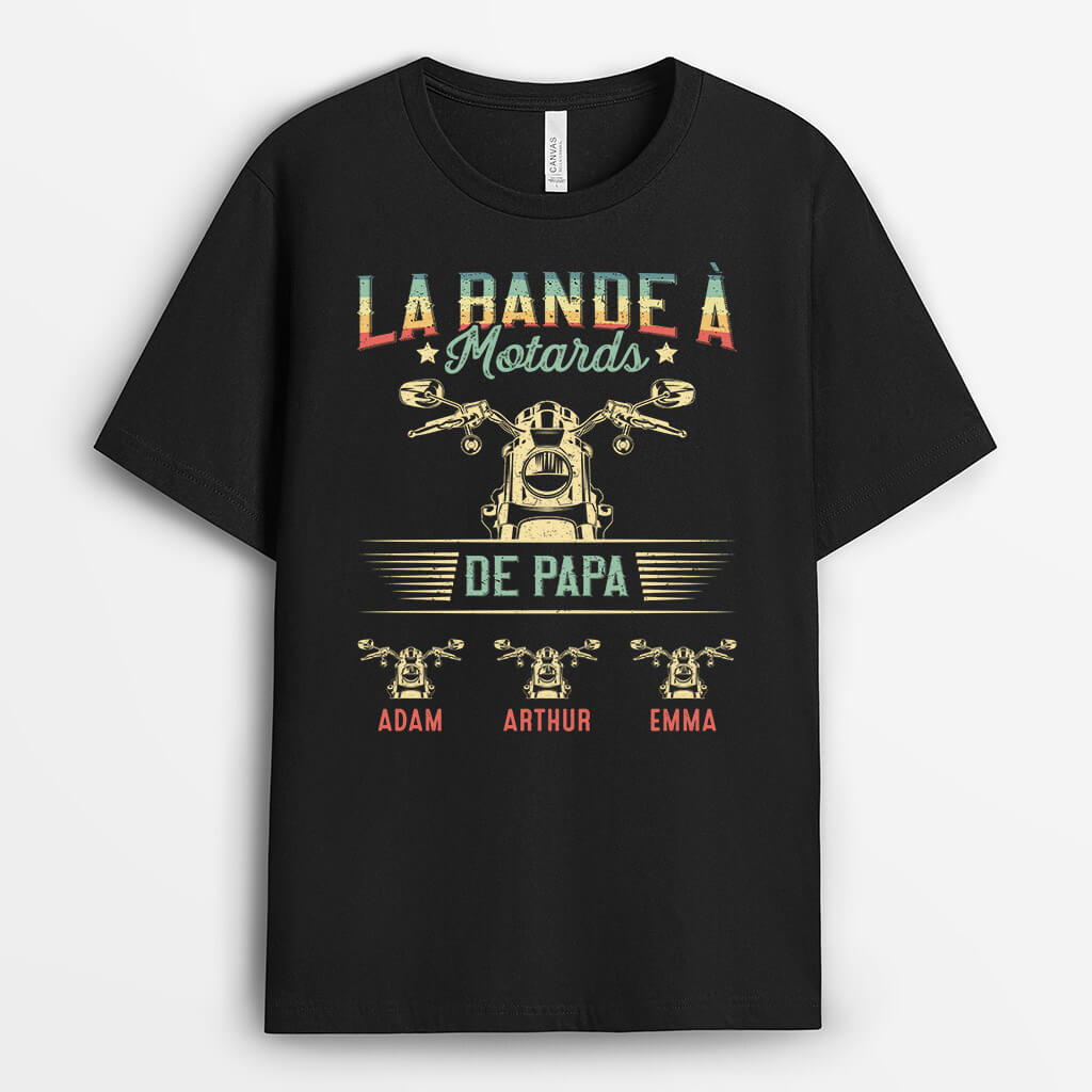La Bande De Motards De Papa/Papy - Cadeau Personnalisé | T-shirt pour Papa