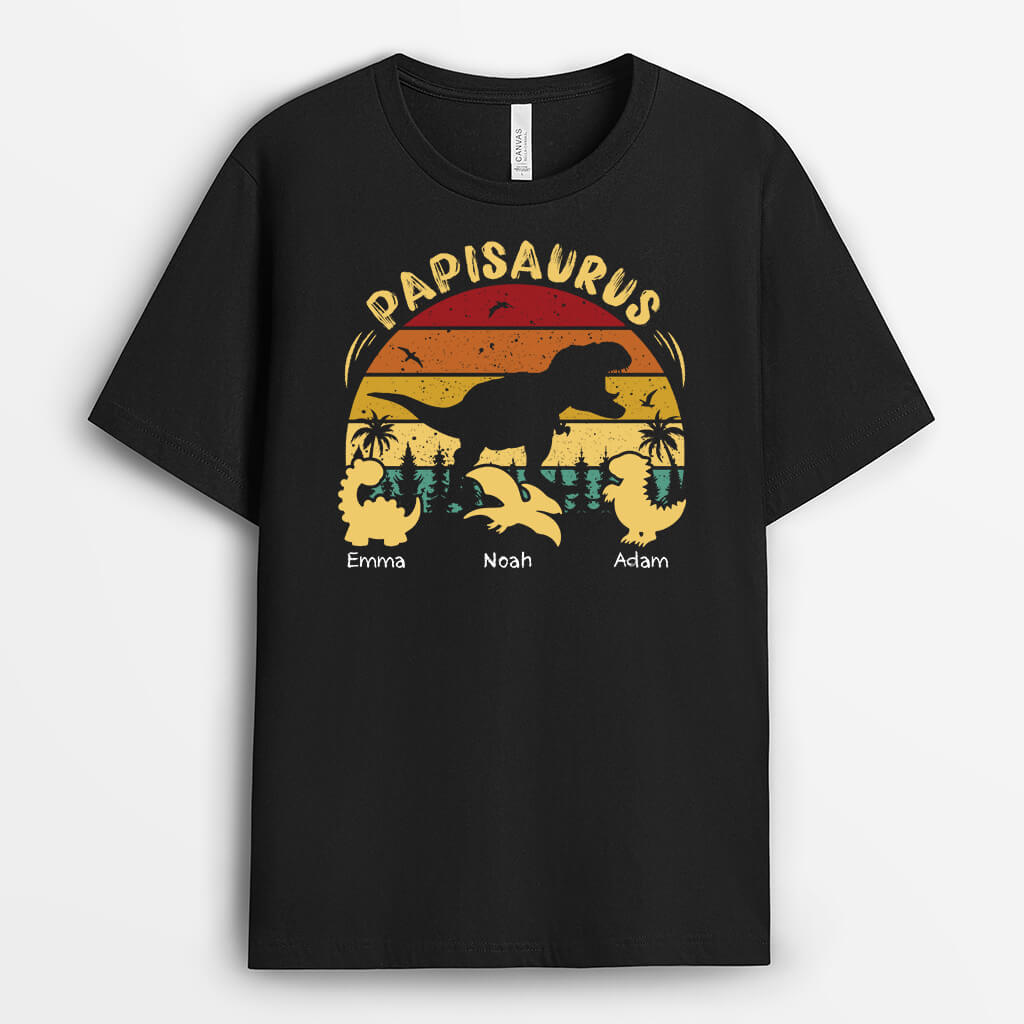 Papasaurus Sauvage - Cadeau Personnalisé | T-shirt pour Papa