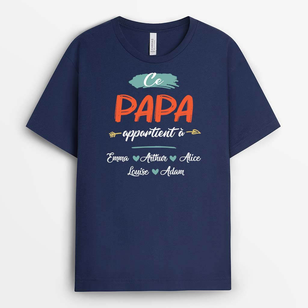2130AFR2 t shirt cette maman mamie appartient a version florale personnalise