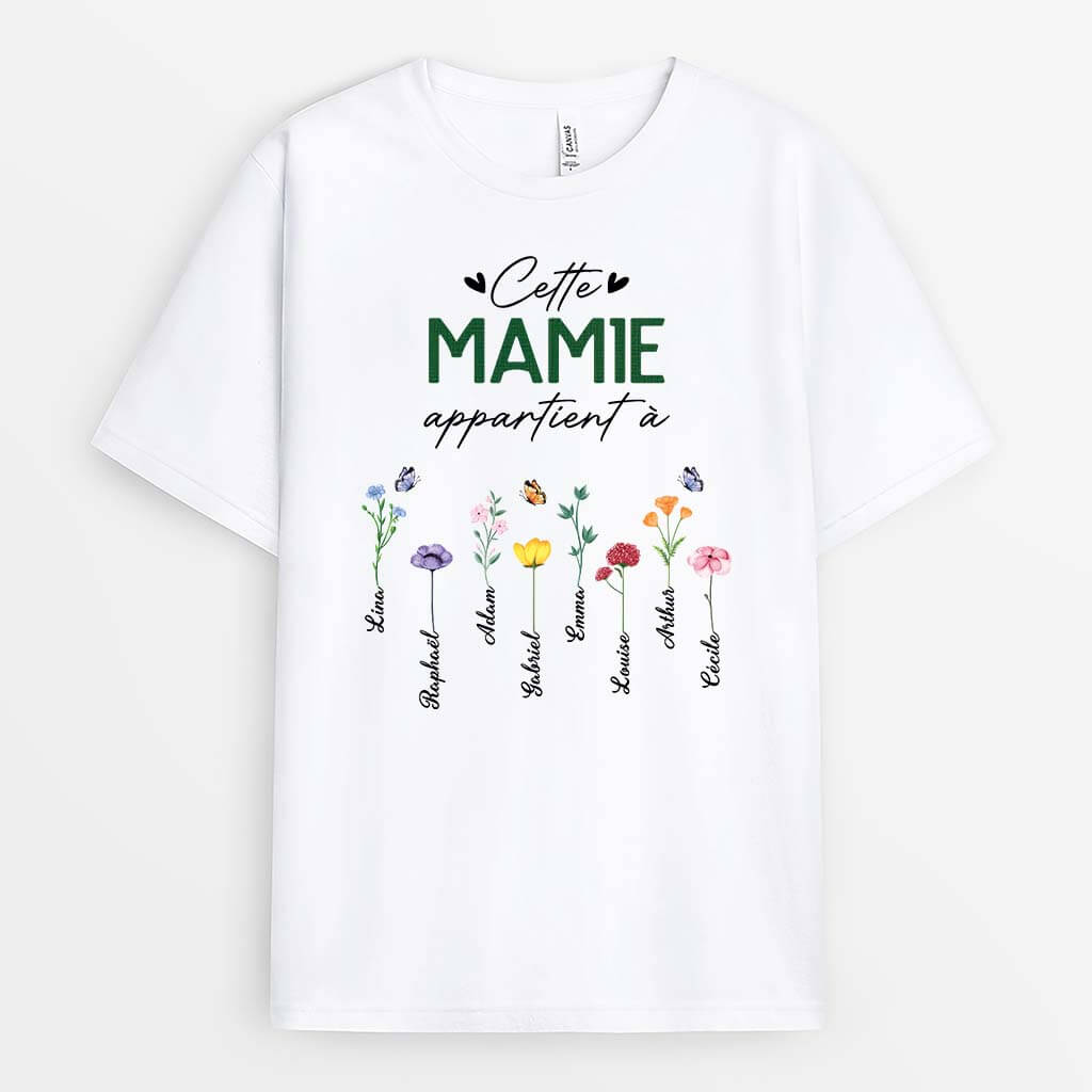 Cette Maman/Mamie Appartient À Jardin - Cadeau Personnalisé | T-shirt pour Femme