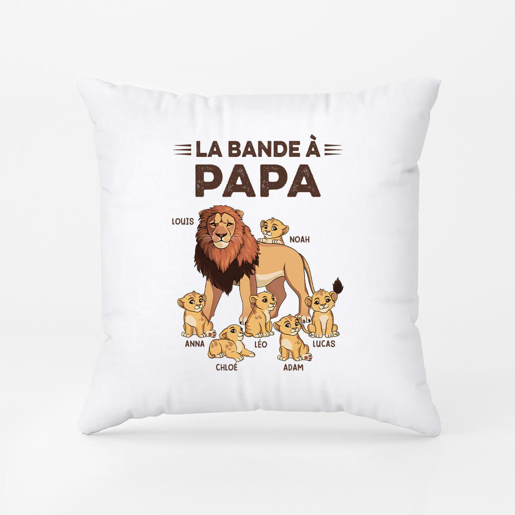 La Bande À Papa Lion - Cadeau Personnalisé | Coussin pour Papa