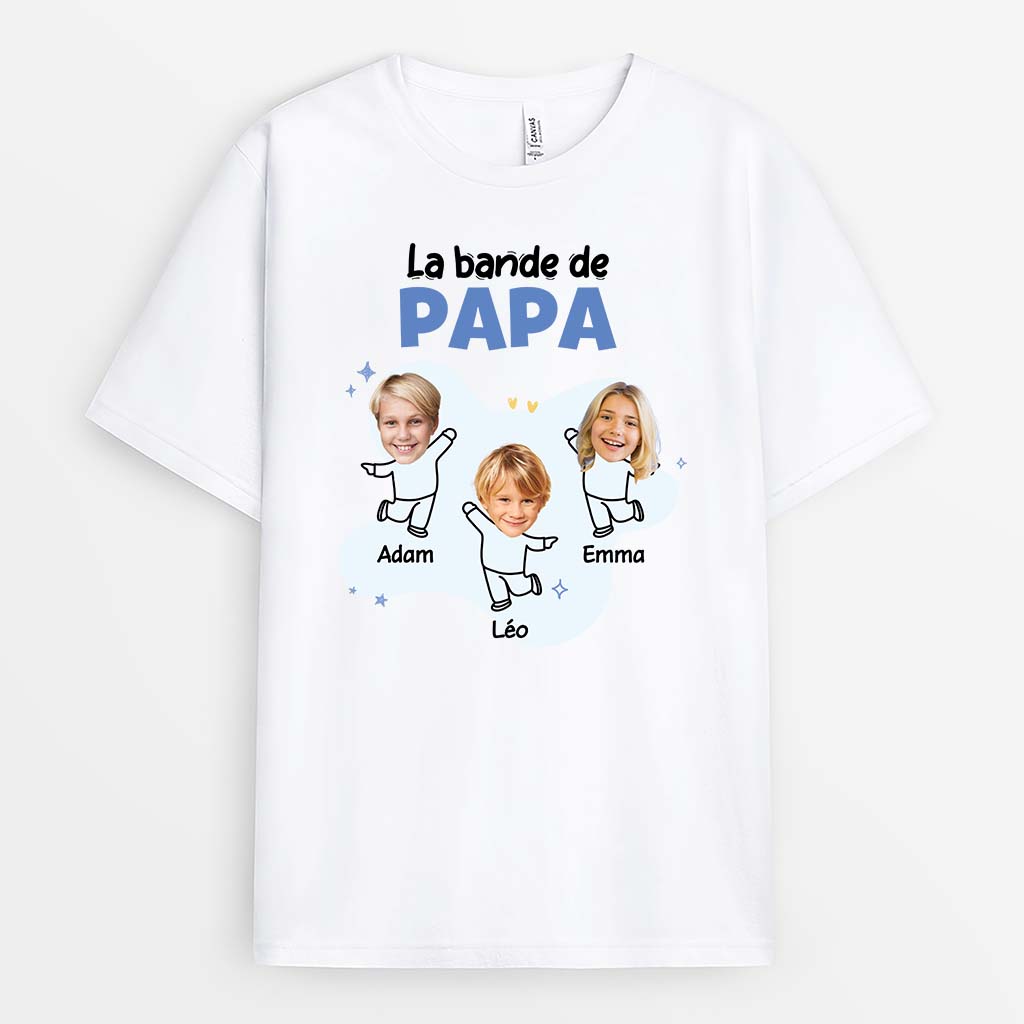 La Bande De Papa/Papy Photo - Cadeau Personnalisé | T-shirt pour Homme