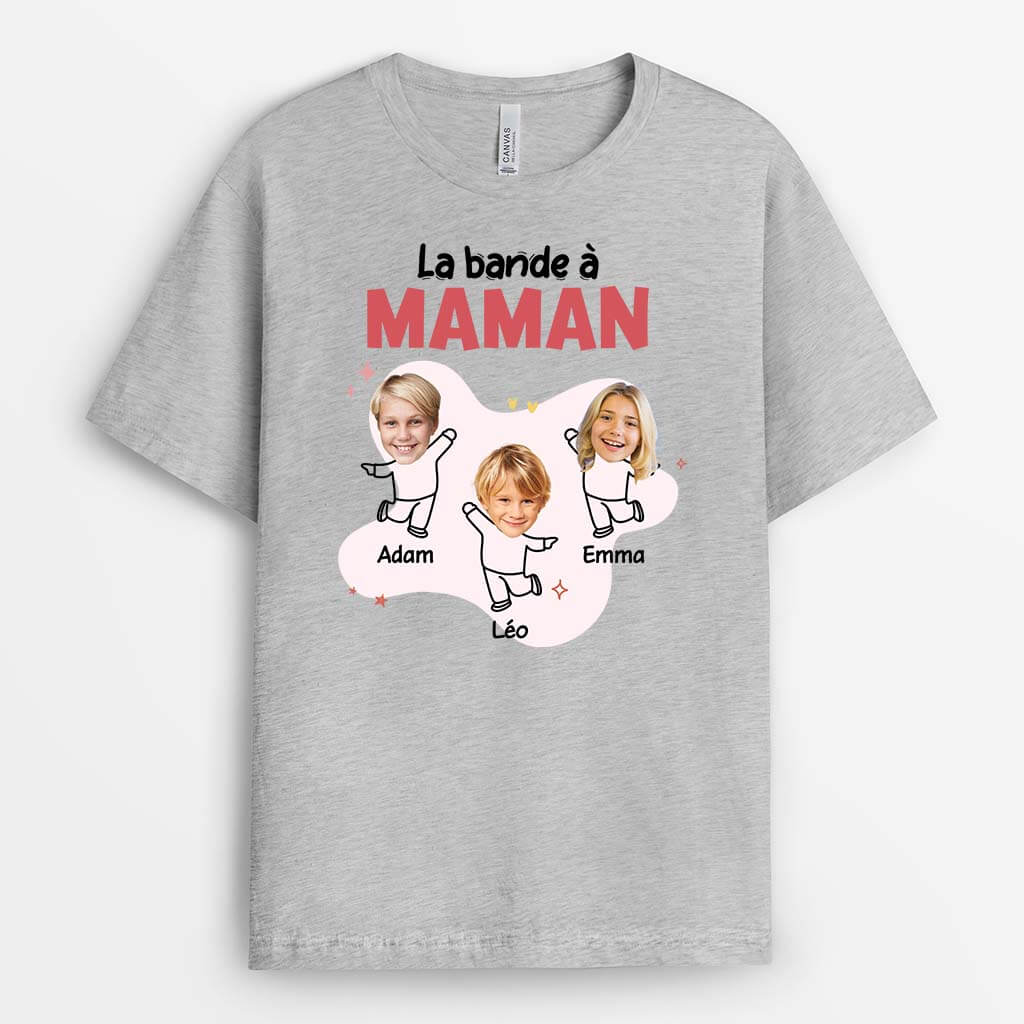 2139AFR2 t shirt la bande de papa papy photo personnalise