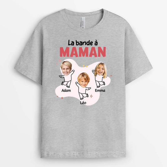 2139AFR2 t shirt la bande de papa papy photo personnalise