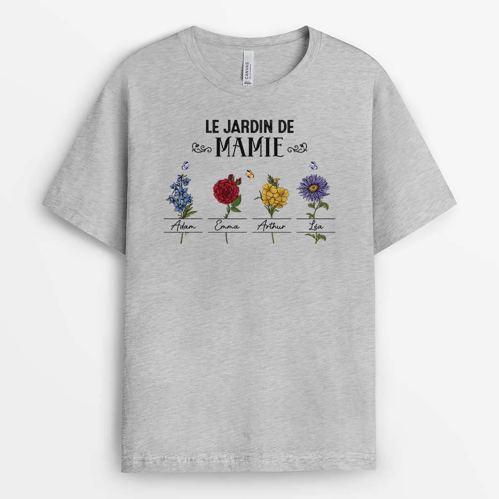 Le Jardin De Mamie Charmant - Cadeau Personnalisé | T-shirt pour Mamie