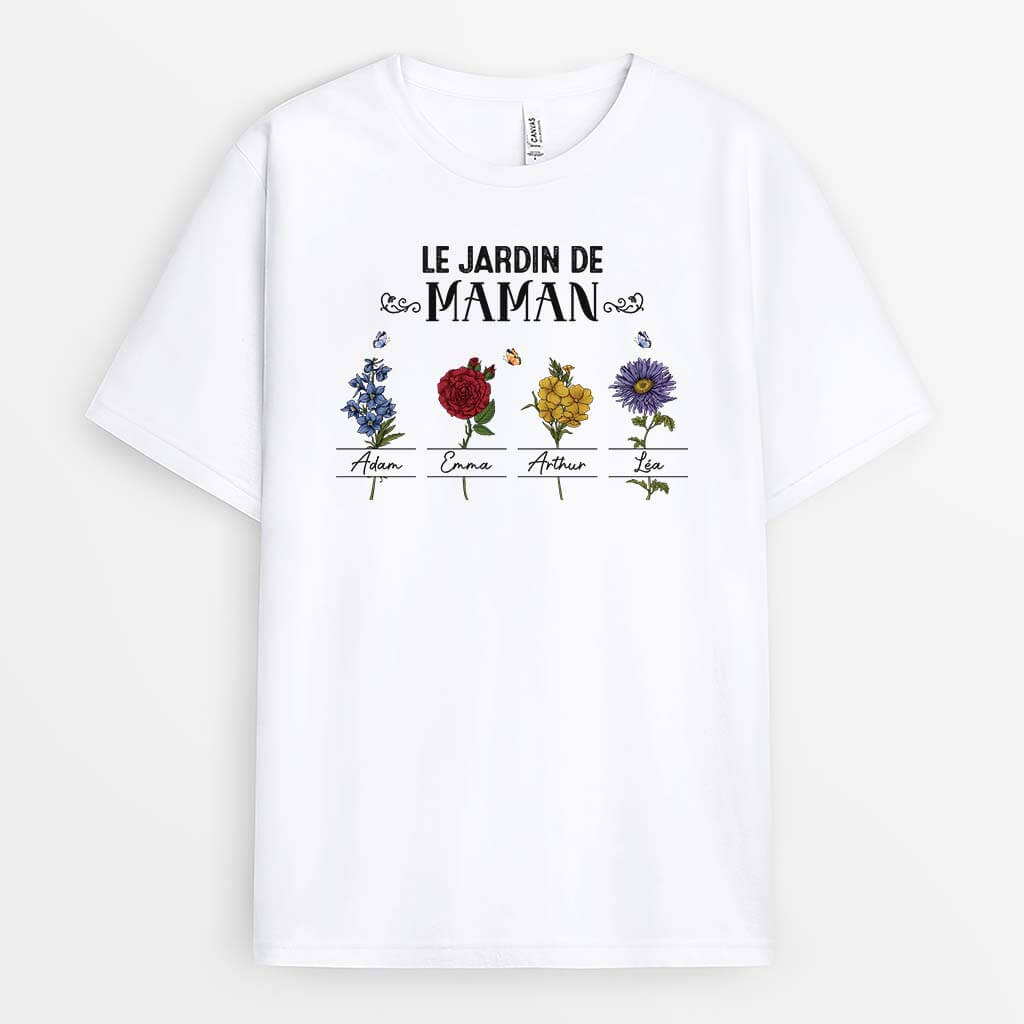 2142AFR2 t shirt le jardin de mamie charmant personnalise
