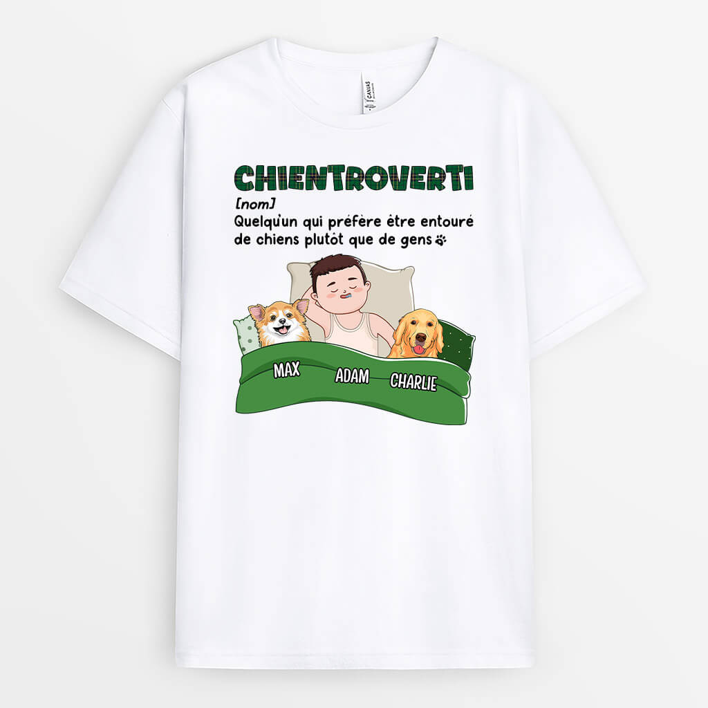 Chientroverti - Cadeau Personnalisé | T-shirt pour Amoureux Des Animaux