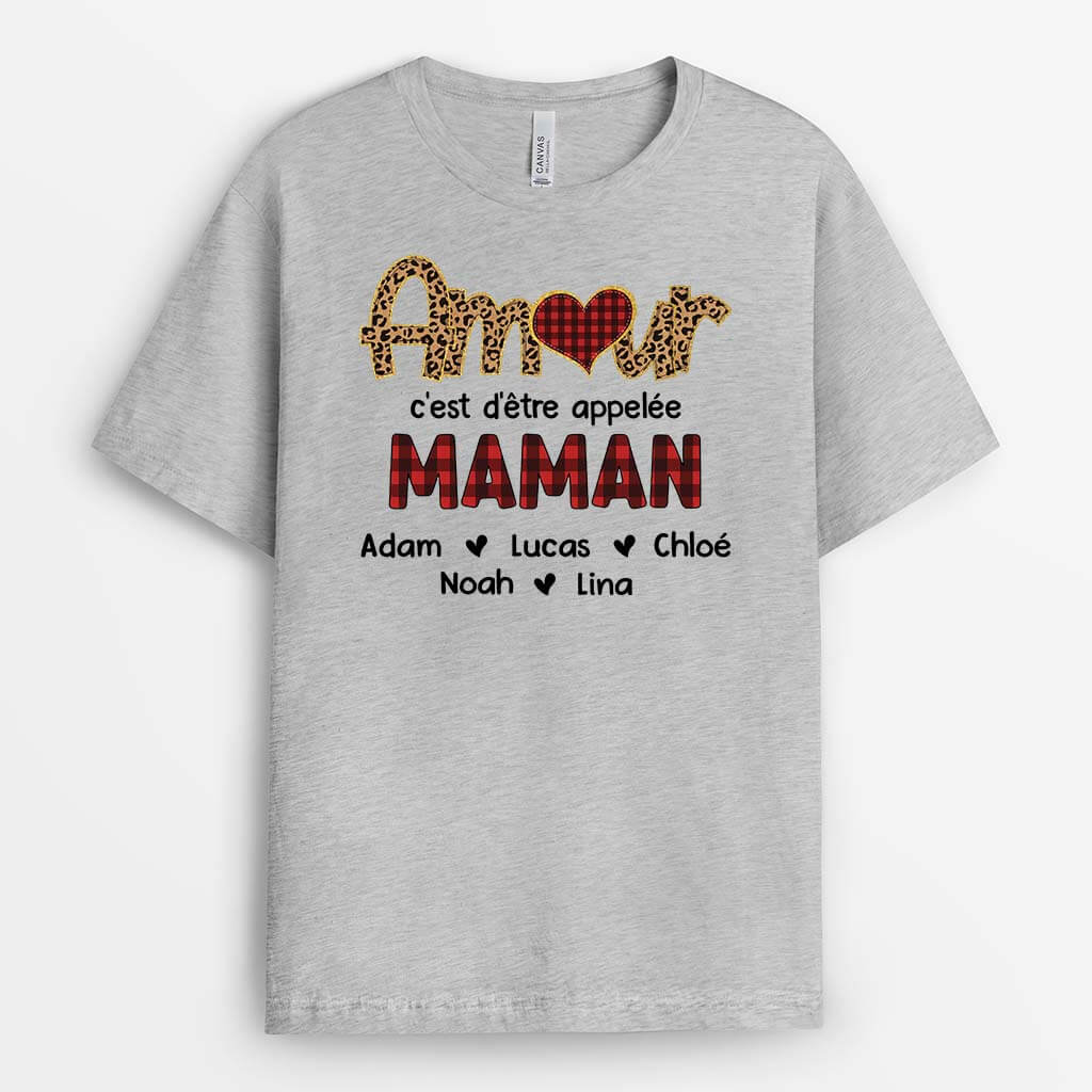 J'Aime Être Appelée Mamie Léopard - Cadeau Personnalisé | T-shirt pour Mamie