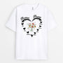 2174AFR1 t shirt maman mamie coeur avec fleurs personnalise