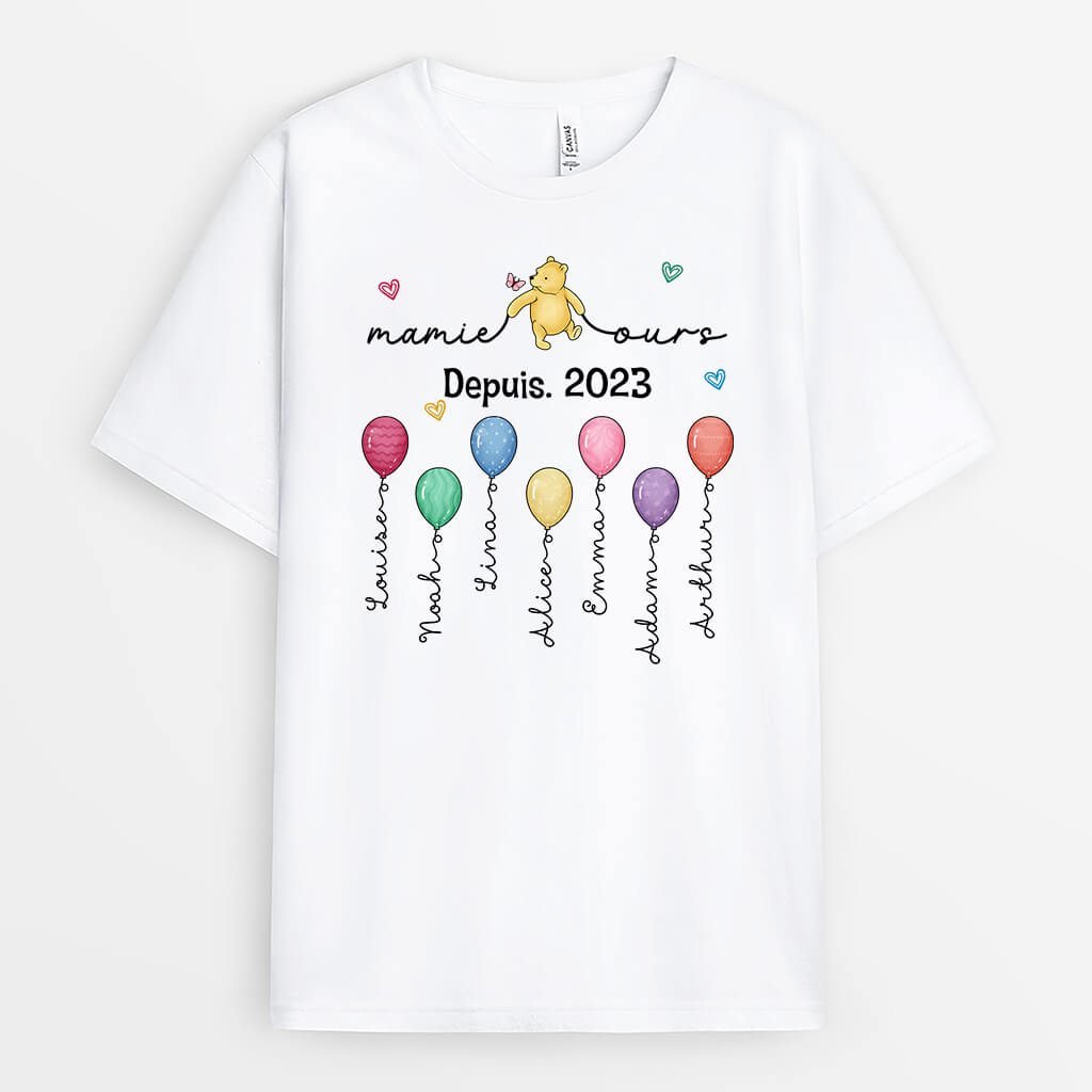 2181AFR1 t shirt mamie ours depuis personnalise