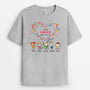 2184AFR2 t shirt cette mamie maman appartient a avec feuilles personnalise