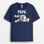 2188AFR1 t shirt papa bosse de poing version noir et blanc personnalise