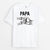 Papa Bosses De Poing Monochrome Version Blanc - Cadeau Personnalisé | T-shirt pour Papa