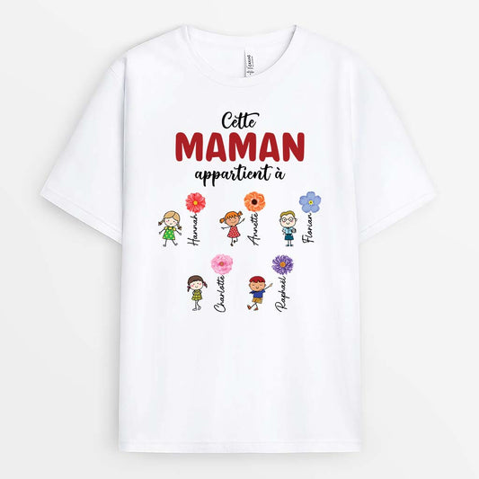 2198AFR1 t shirt cette mamie maman appartient a fleurs colorees personnalise_366d2110 b707 4a42 8080 ac52bb0948f3