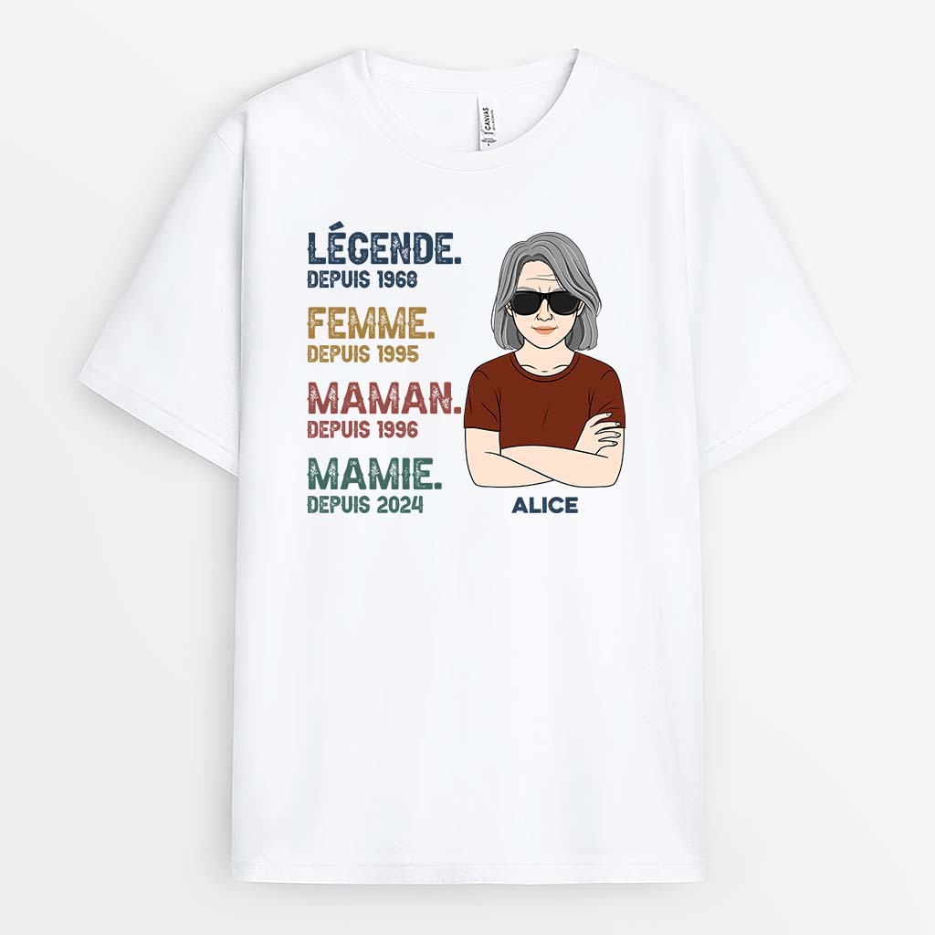 Légende Mariée Maman Mamie - Cadeau Personnalisé | T-shirt pour Femme