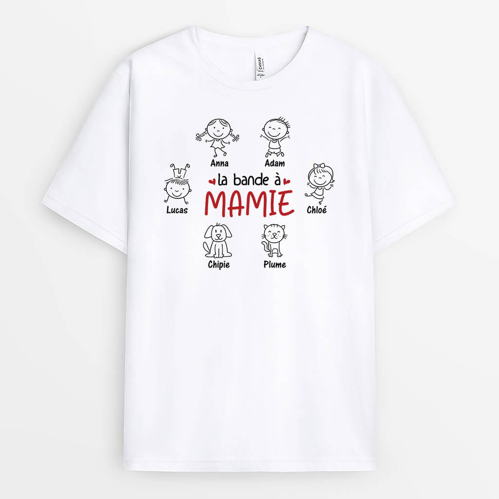La Bande À Maman/Mamie Avec Animaux - Cadeau Personnalisé | T-shirt pour Femme