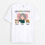 2211AFR1 t shirt maman chien avec coeur rose personnalise