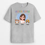 2211AFR2 t shirt maman chien avec coeur rose personnalise