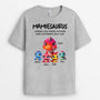 2227AFR2 t shirt papasaurus 3d version blanc personnalise