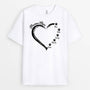 2229AFR1 t shirt maman chien avec empreintes version simple personnalise