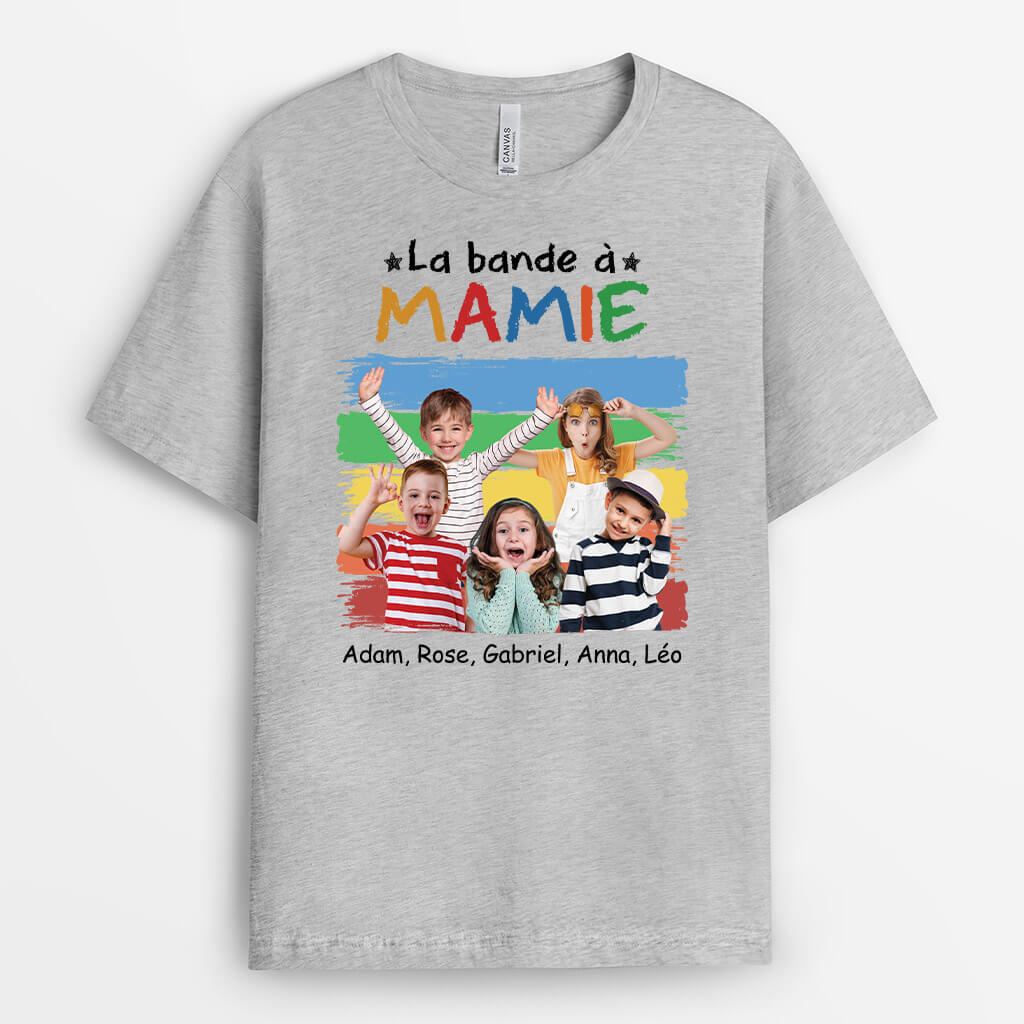 La Bande À Maman/Mamie Avec Photo Colorée  - Cadeau Personnalisé | T-shirt pour Femme