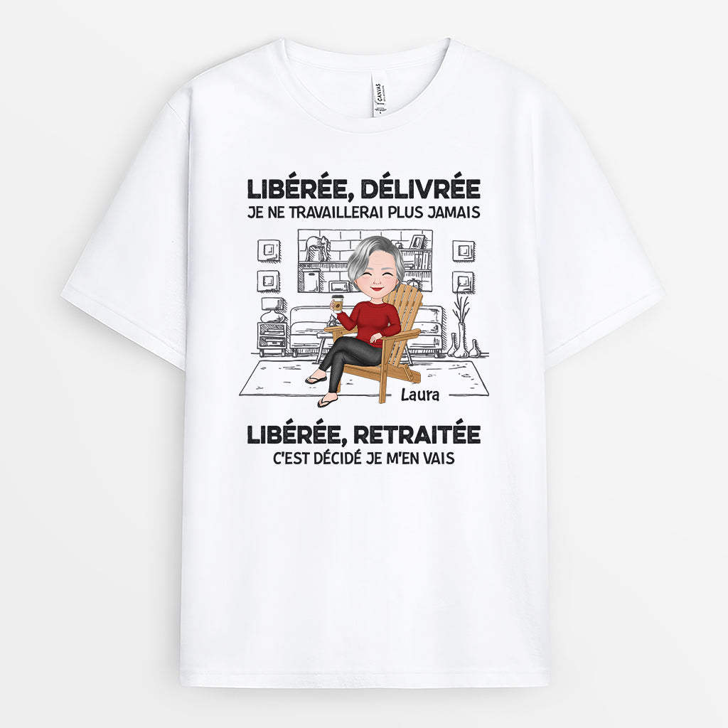 Libéré Et Délivré - Cadeau Personnalisé | T-shirt pour Retraite