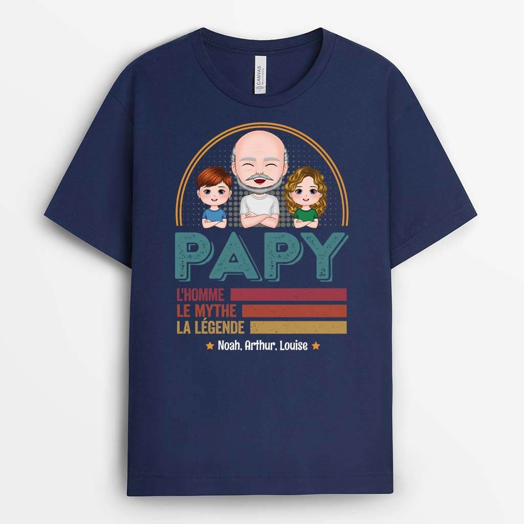 Papy, L'Homme, Le Mythe, La Légende - Cadeau Personnalisé | T-shirt pour Homme
