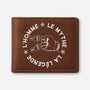 2261JFR1 portefeuille cuir personnalise papa lhomme le mythe la legende poings simples 2261j6i5b