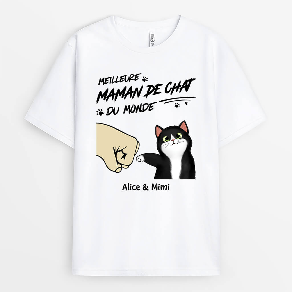 2279AFR2 t shirt meilleur papa chat maman chat du monde bosse de poing personnalise_e10b3fb1 0114 4fbc 8d27 9947c0de0520