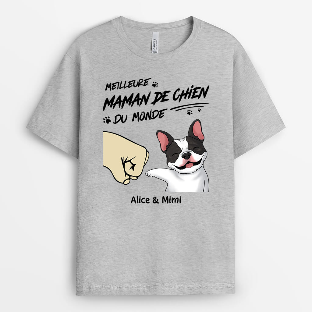 2279AFR2 t shirt meilleur papa chien maman chien du monde bosse de poing personnalise_f37aa31e 99bb 475d 9121 09801b0c8f8d