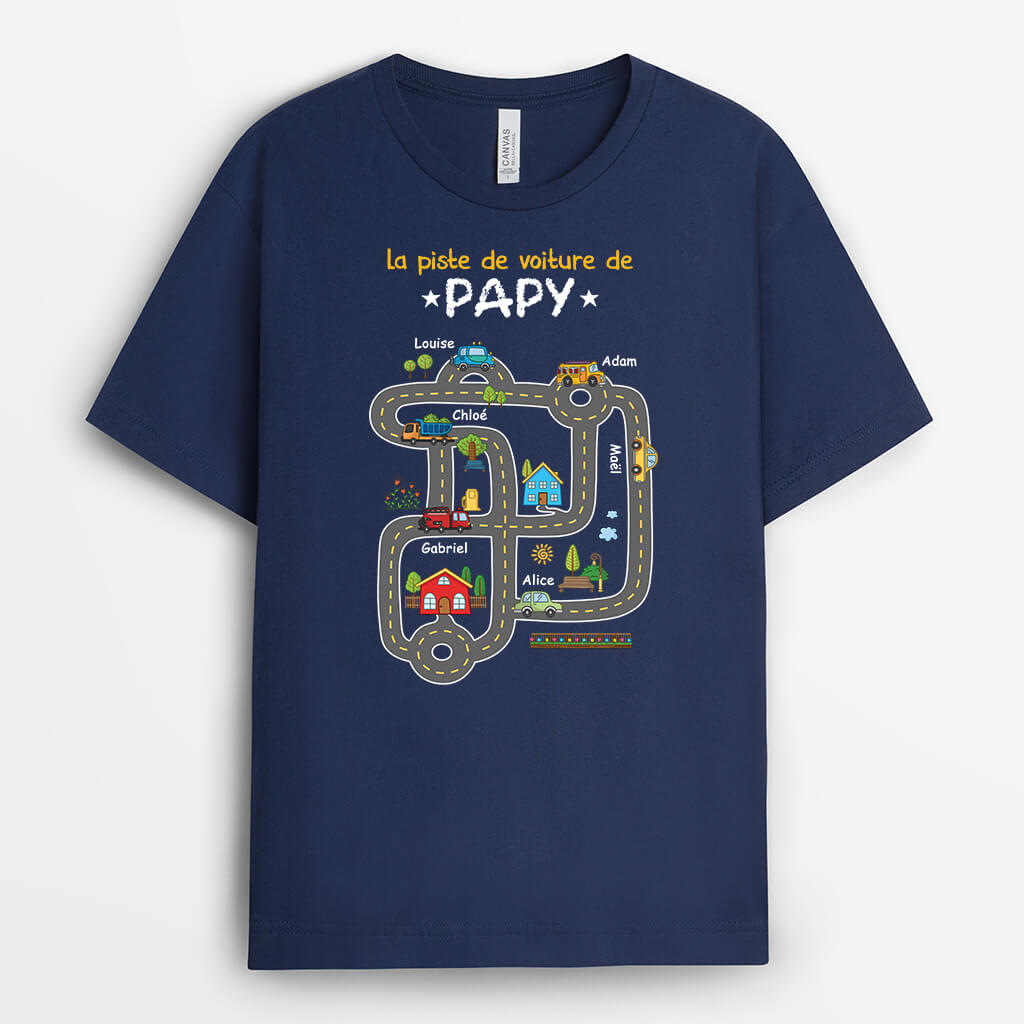 La Piste De Voiture De Papa/Papy - Cadeau Personnalisé | T-shirt pour Homme