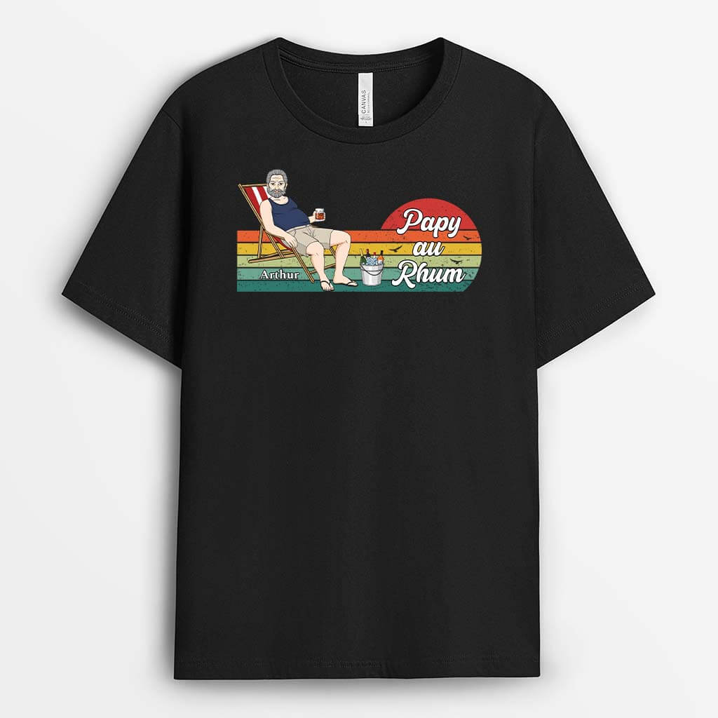 2297AFR2 t shirt papa au rhum personnalise