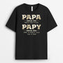 2315AFR1 t shirt papa papy depuis version carte personnalise