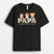 Papa Et Ses Enfants Mignons Version Carte - Cadeau Personnalisé | T-shirt pour Papa