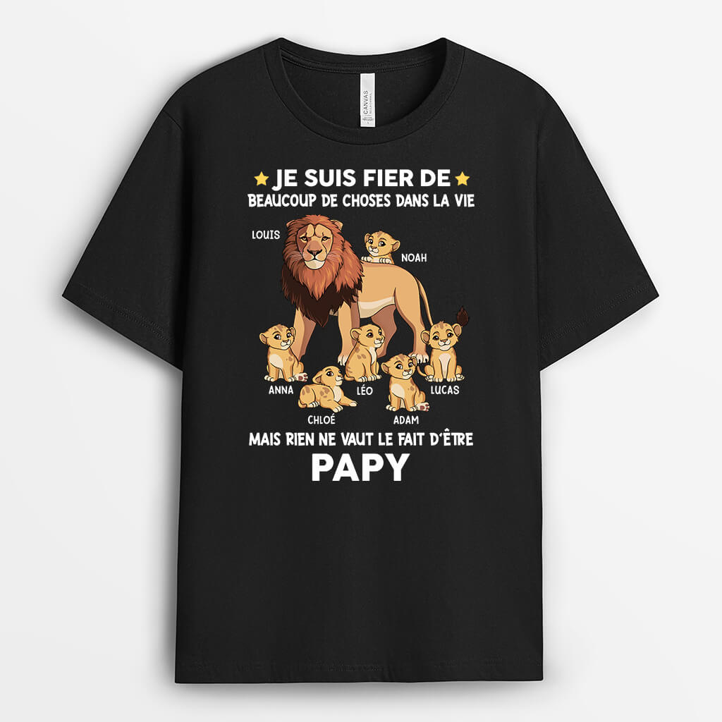 Rien Ne Vaut Le Fait d'Être Papa Lion - Cadeau Personnalisé | T-shirt pour Papa