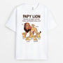 2326AFR1 t shirt papy lion comme un papy normal mais carrement plus cool personnalise