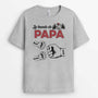 2328AFR1 t shirt meilleur papa pour toujours bosse de poing avec montagne personnalise