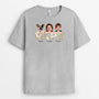 2333AFR2 t shirt papa ses enfants et ses animaux version blanc personnalise