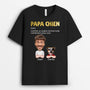 2355AFR1 t shirt papa chien maman chien plus cool personnalise