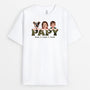 2359AFR2 t shirt papa camouflage avec animaux personnalise