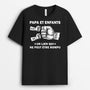 2364AFR1 t shirt papa et enfants un lien qui ne peut etre rompu avec bosses de poing monochrome personnalise