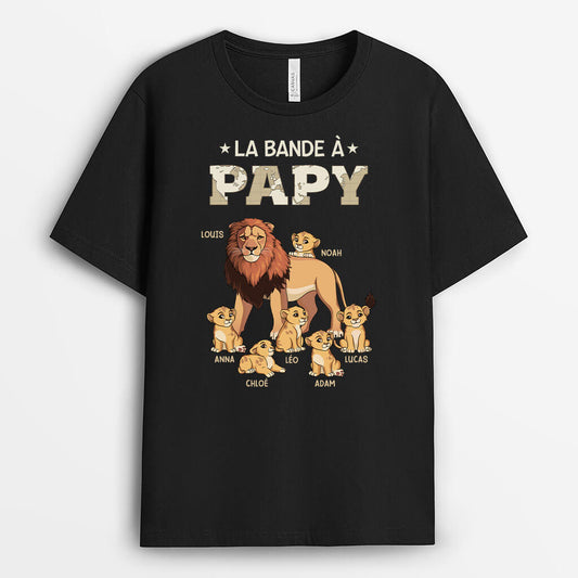 2366AFR1 t shirt la bande a papa papy lion version carte personnalise_2_51026839 d0c9 47cb 9422 06d8924fdbbb