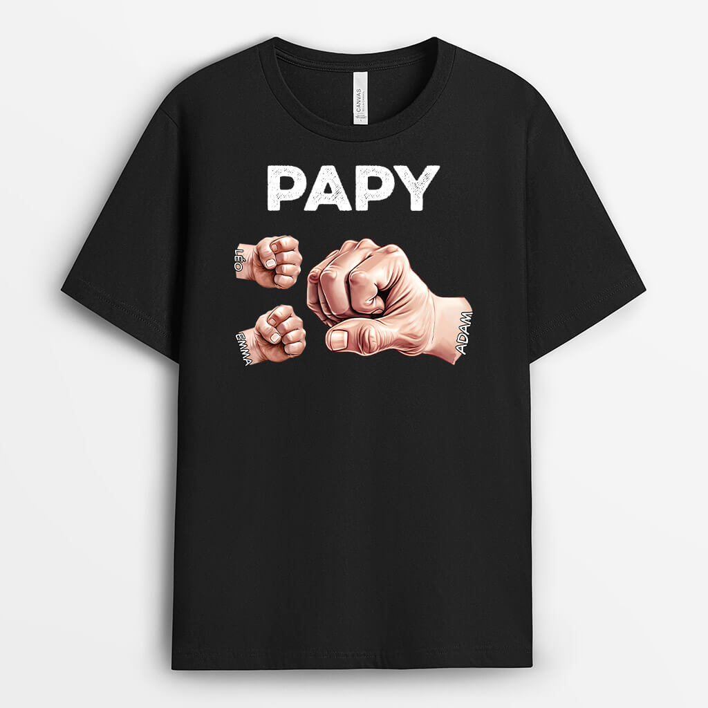 Papa Bosses De Poing Authentiques - Cadeau Personnalisé | T-shirt pour Papa